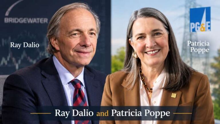 Ray Dalio and Patricia Poppe